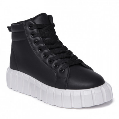 Γυναικείο Sneaker Με κορδόνι μαύρο Γυναικείο Sneaker Με κορδόνι μαύρο