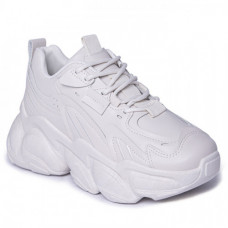 Γυναικείο Αθλητικό Sneaker Δίπατο Άσπρο