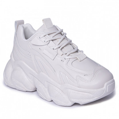 Γυναικείο Αθλητικό Sneaker Δίπατο Άσπρο Γυναικείο Αθλητικό Sneaker Δίπατο Άσπρο
