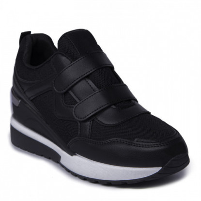 Γυναικείο Sneaker Με αυτοκόλλητο Μαύρο Γυναικείο Sneaker Με αυτοκόλλητο Μαύρο